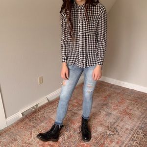 Checkered button down